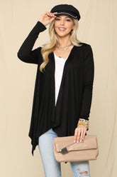 Celeste Women's Full Size Open Front Knit Cardigan - Stylish & Cozy Layer